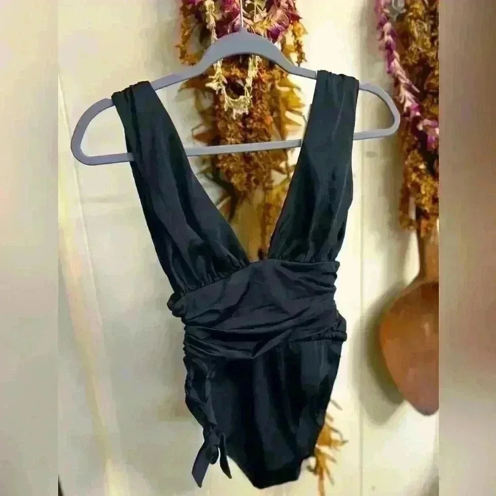 $148 Free People‎ HAH by Hot as Hell Cut to the Chase Bodysuit One Piece